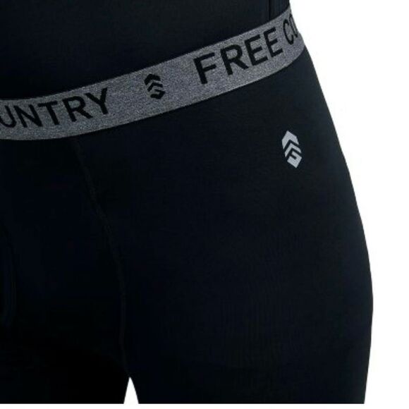 Free Country Men’s Baselayer Bottom Black Medium 2PK - Picture 4 of 6